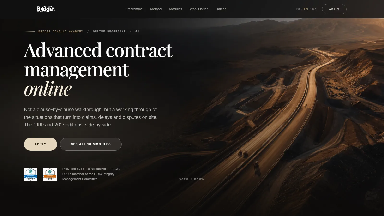 BRIDGE Consult Academy — Advanced Contract Management online
